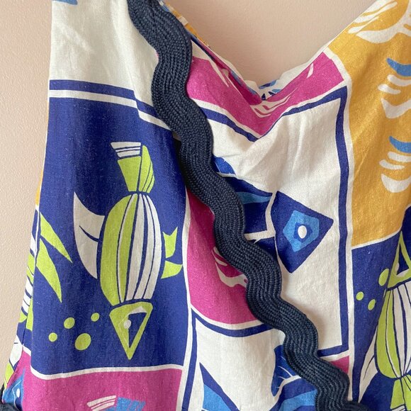 NWT Anthropologie Celandine Linen-Blend Rickrack Mini Skirt Swim Coverup Size L - Picture 7 of 8